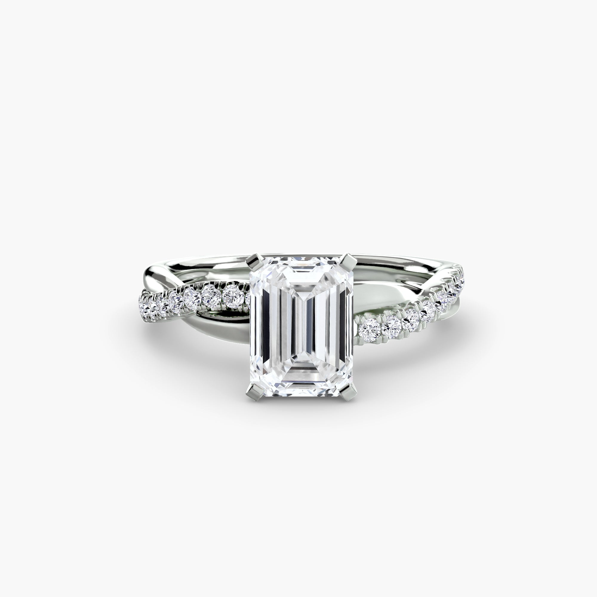 Emerald Twist Pavé Ring