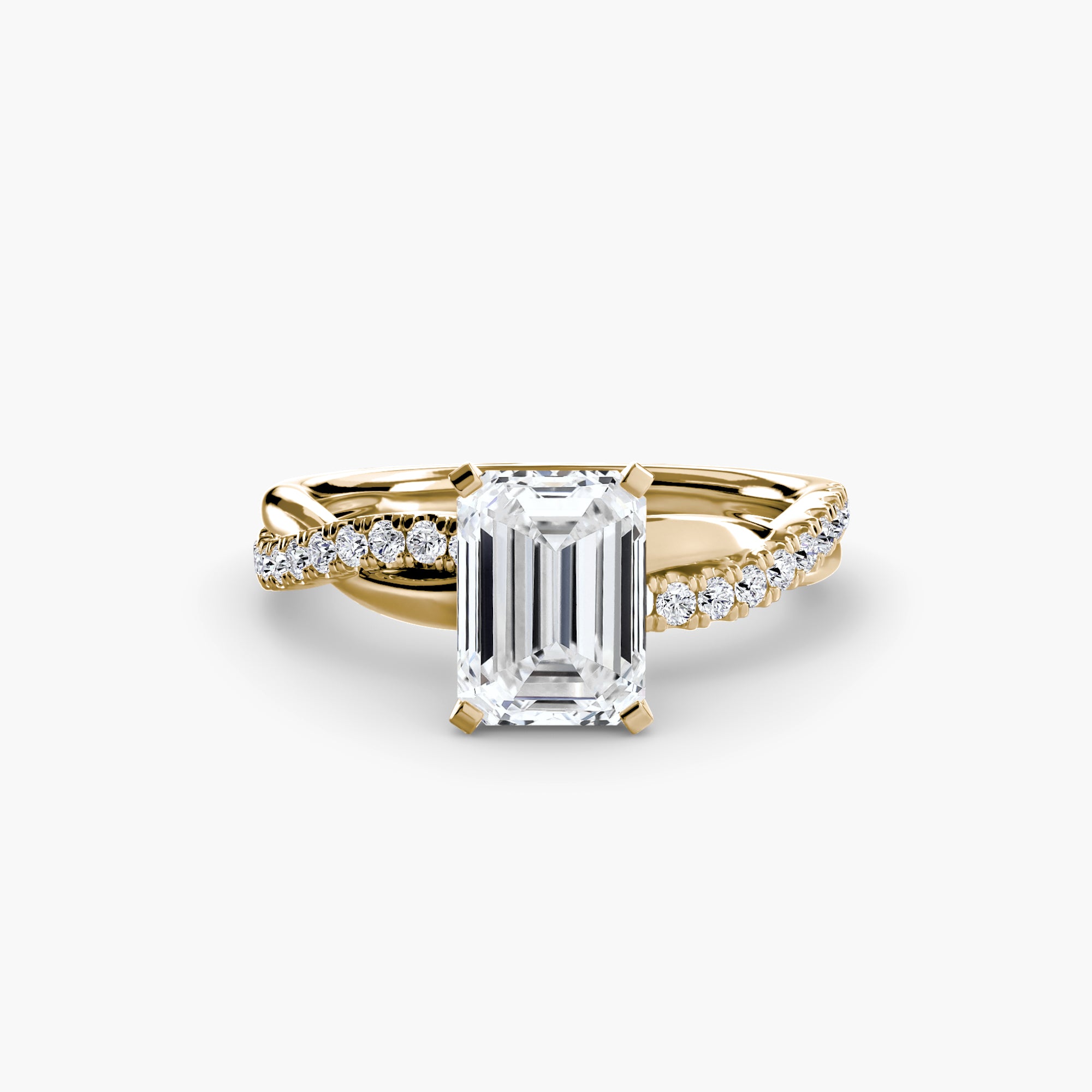 Emerald Twist Pavé Ring