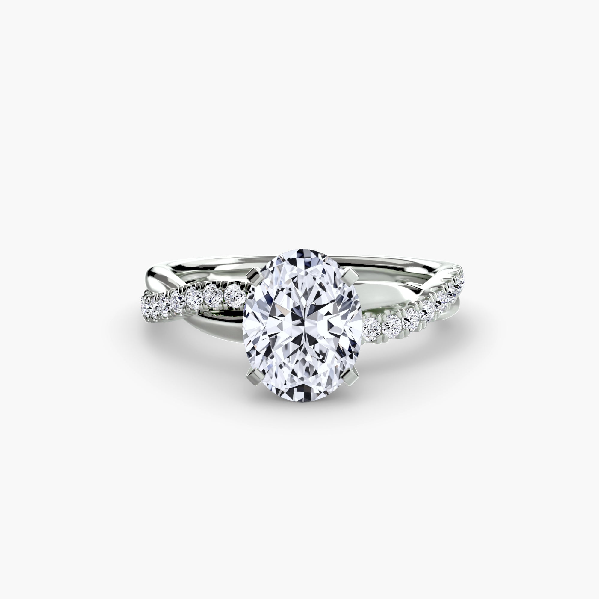 Emerald Twist Pavé Ring