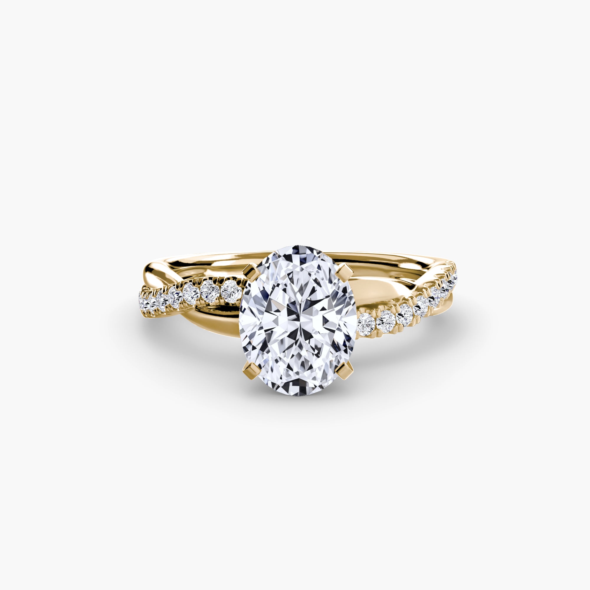 Emerald Twist Pavé Ring
