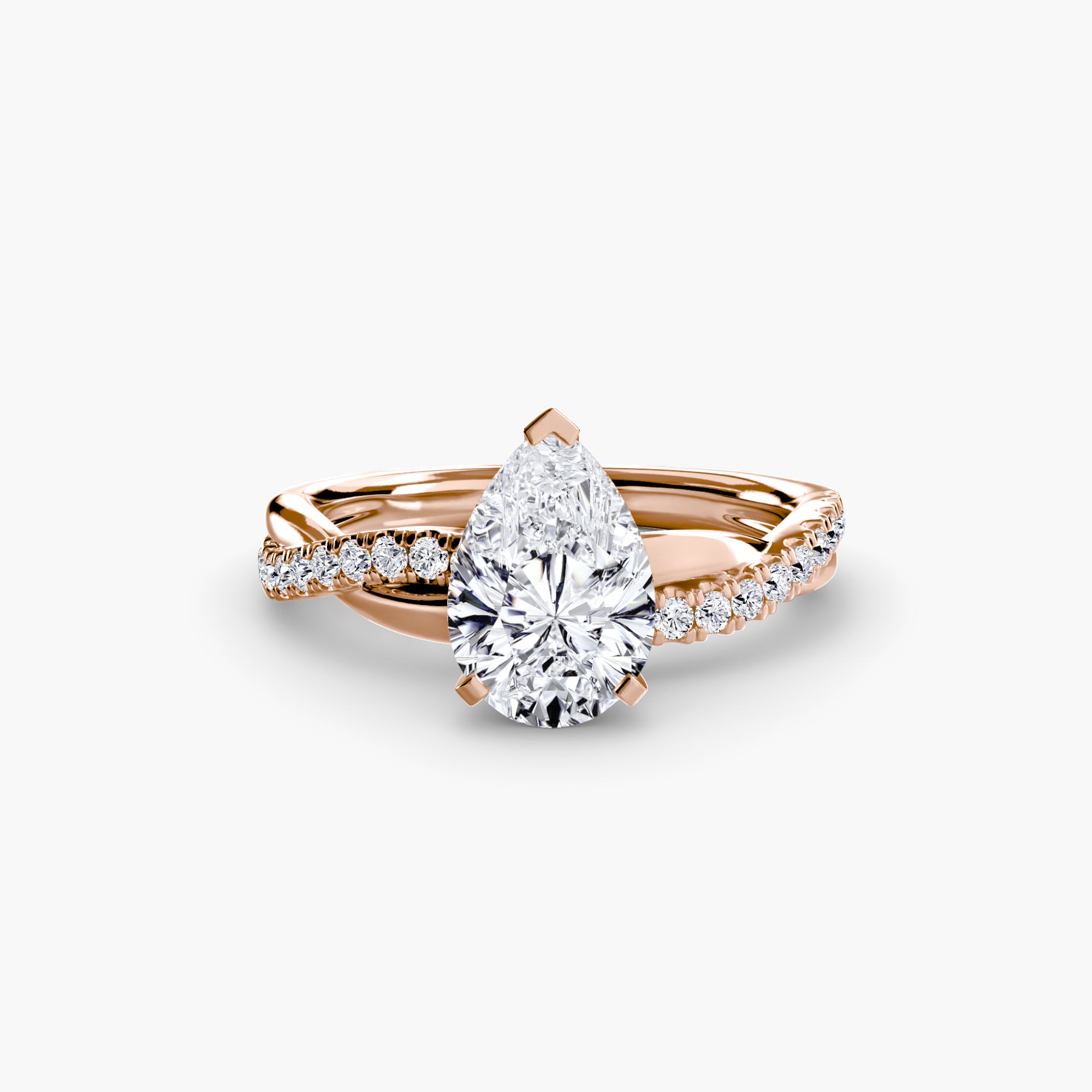 Emerald Twist Pavé Ring