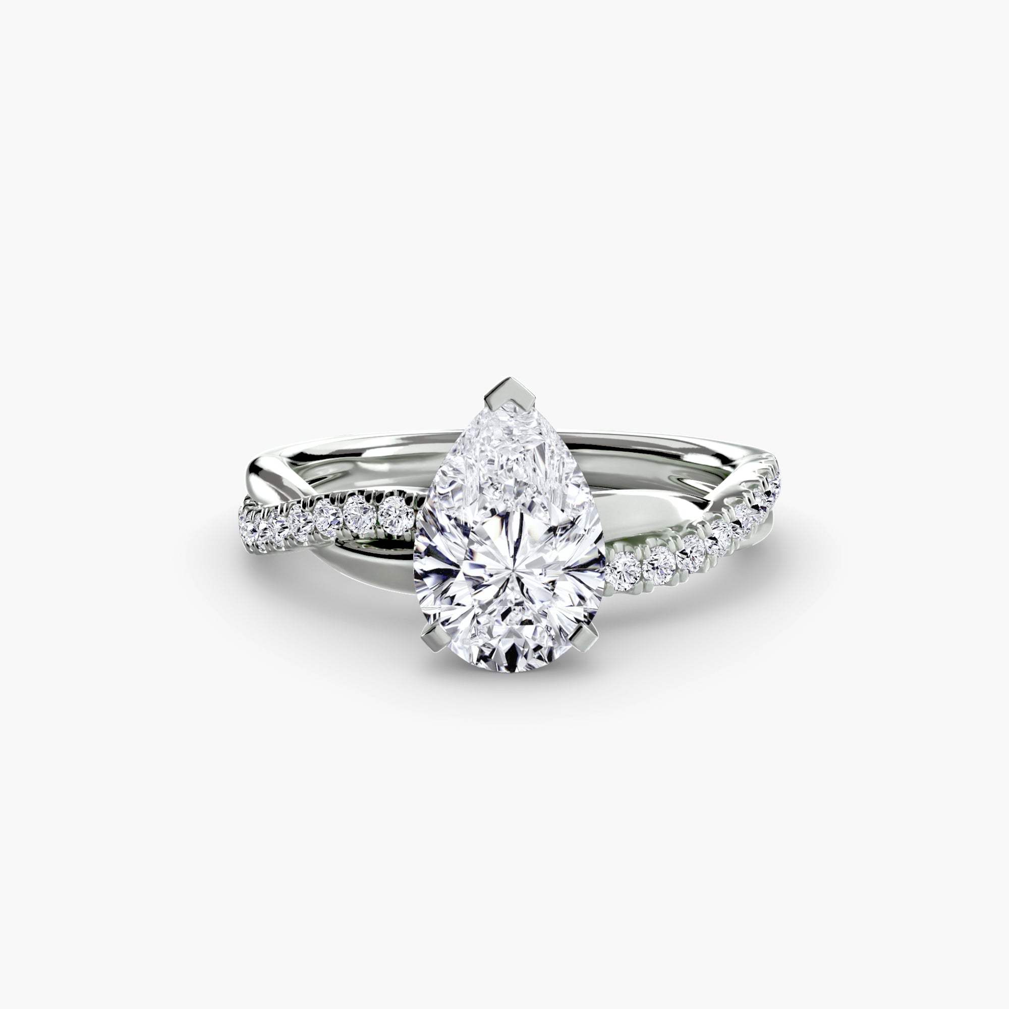 Emerald Twist Pavé Ring