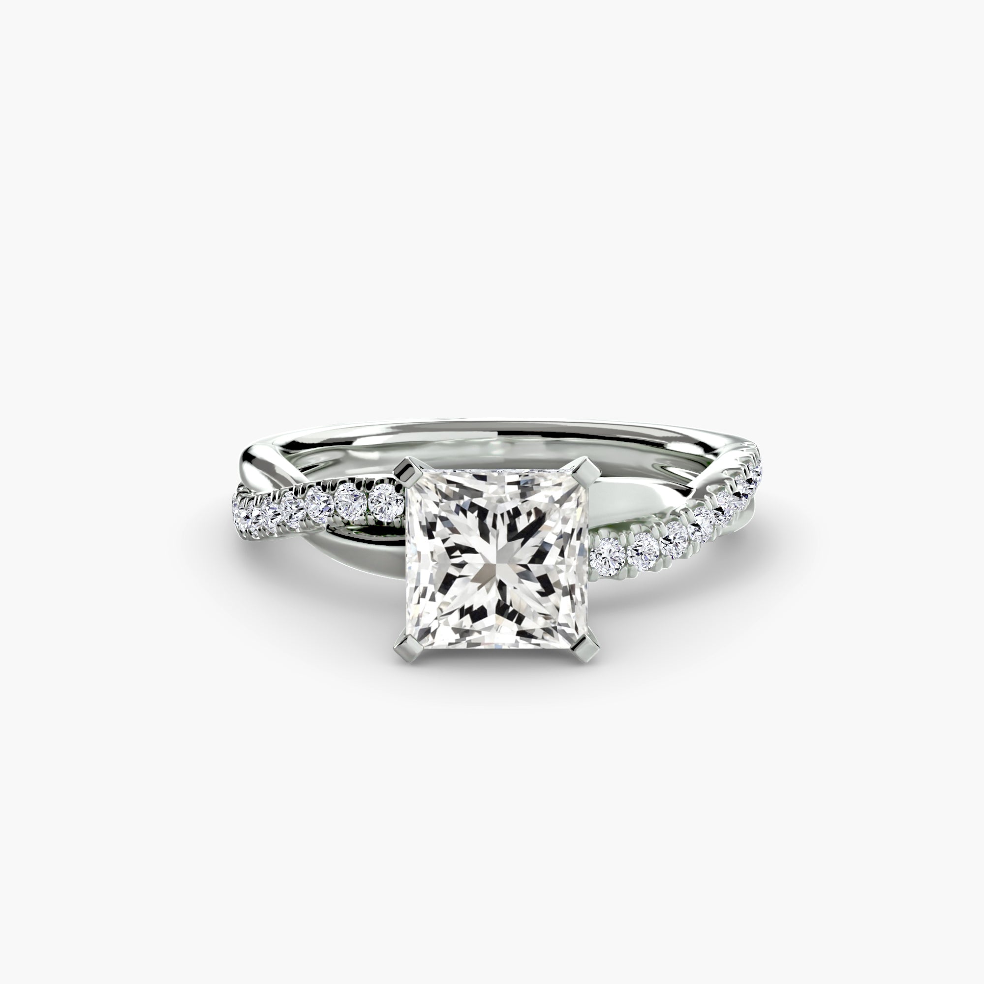Emerald Twist Pavé Ring