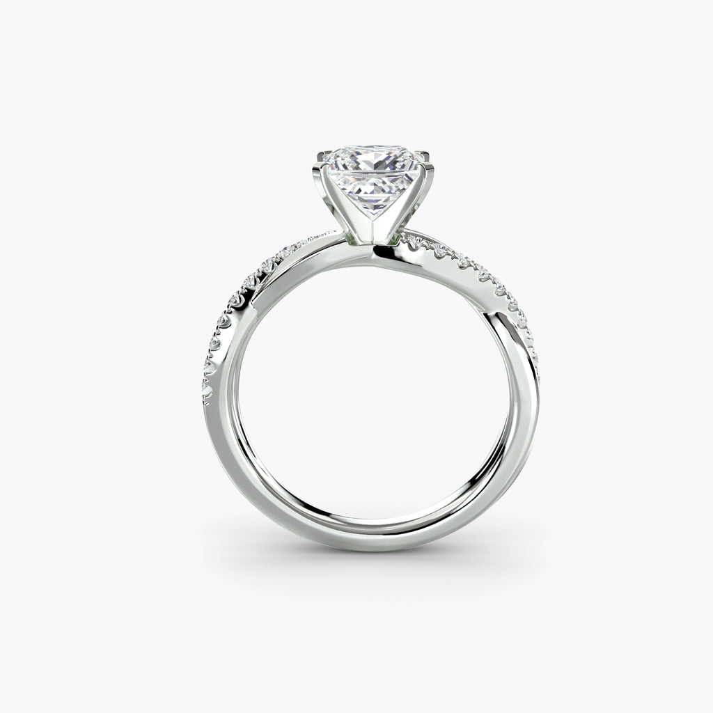 Emerald Twist Pavé Ring