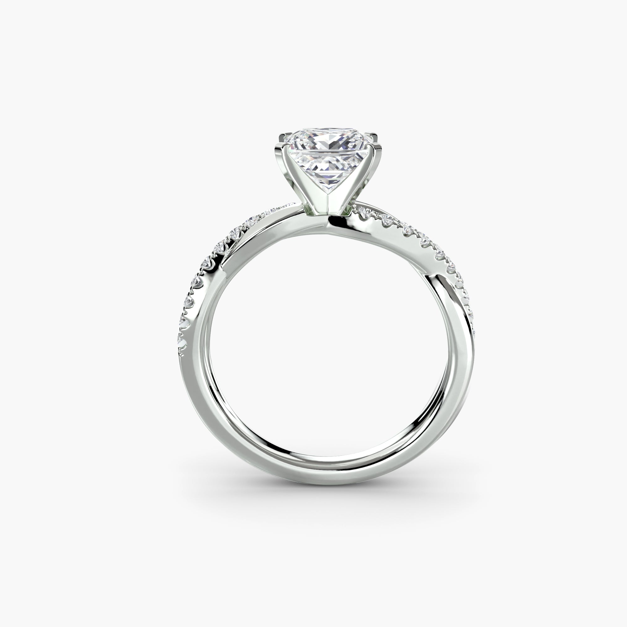 Emerald Twist Pavé Ring