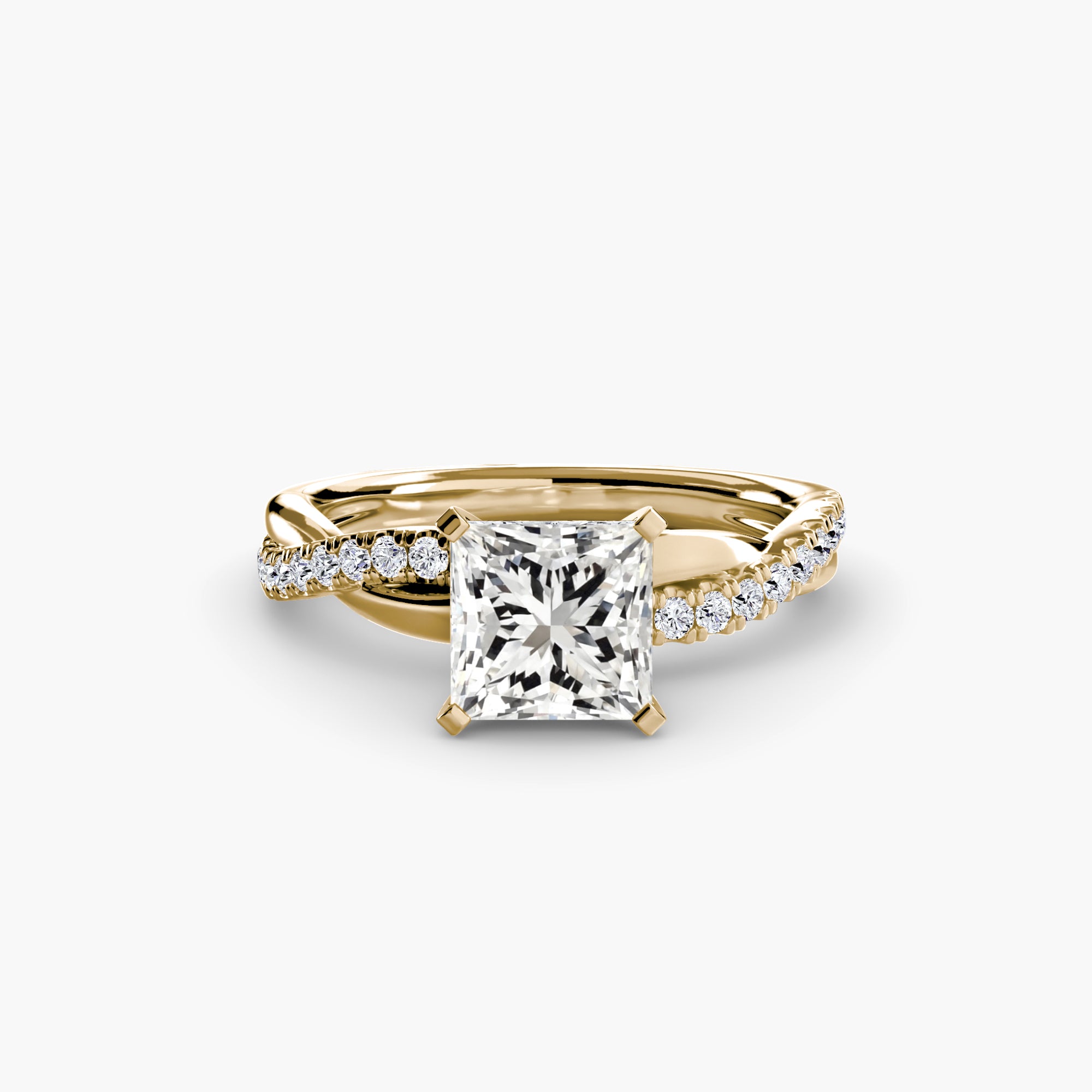 Emerald Twist Pavé Ring