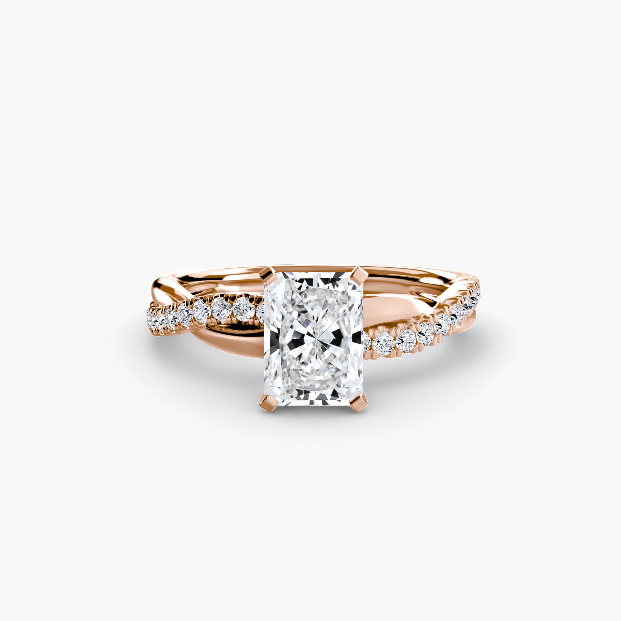 Emerald Twist Pavé Ring