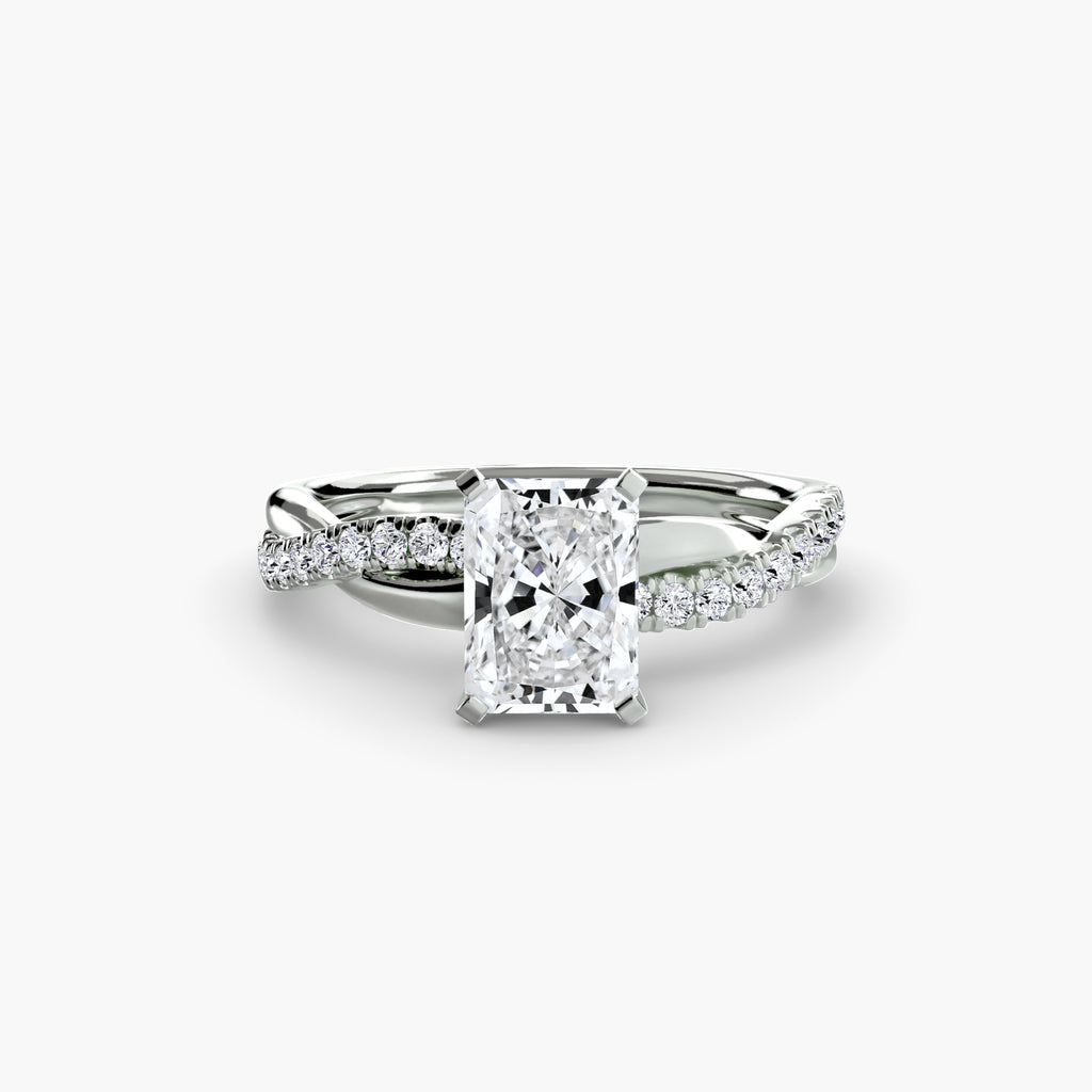 Emerald Twist Pavé Ring