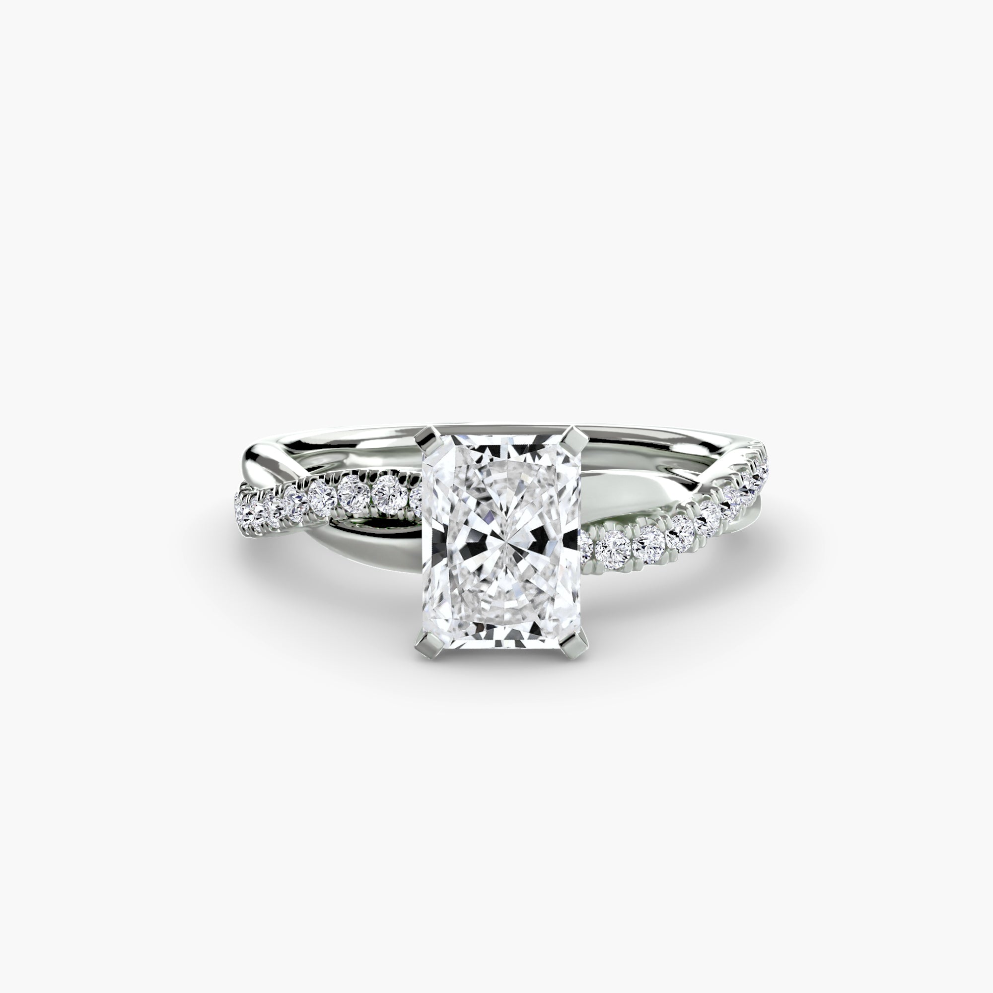 Emerald Twist Pavé Ring