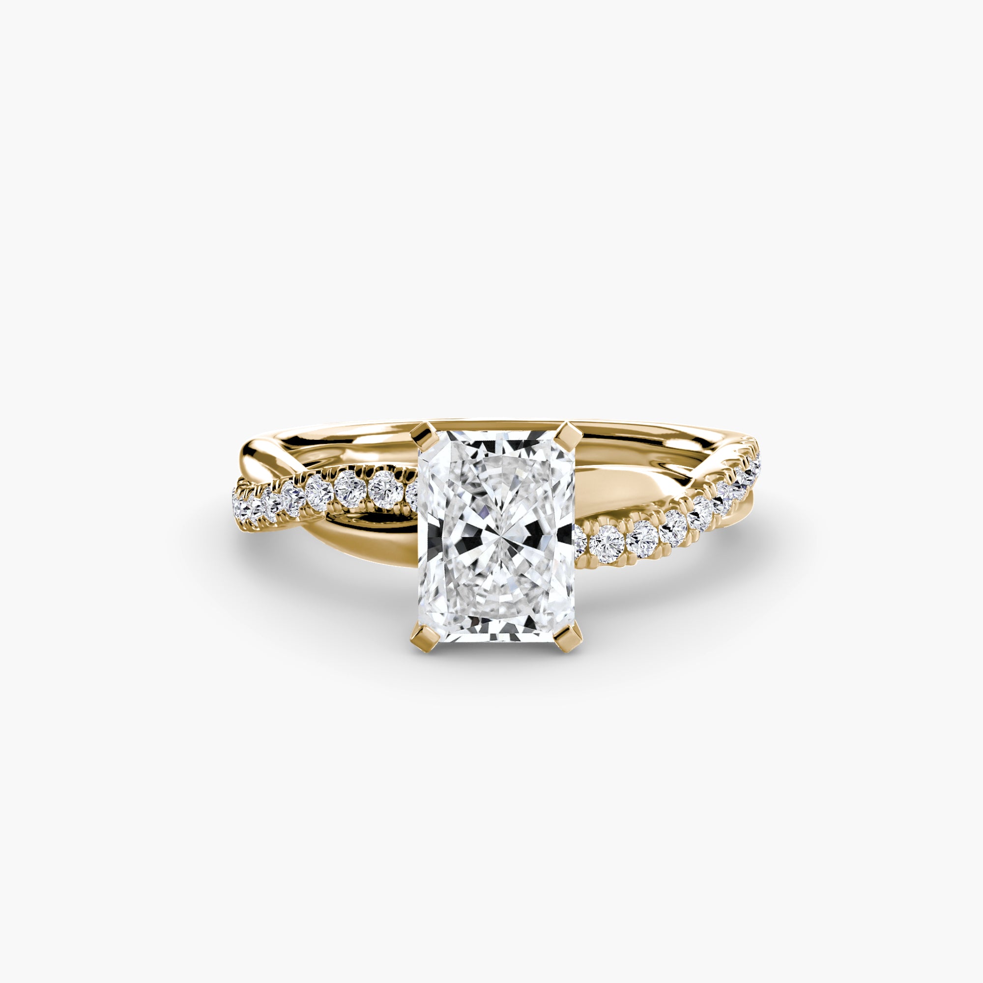 Emerald Twist Pavé Ring